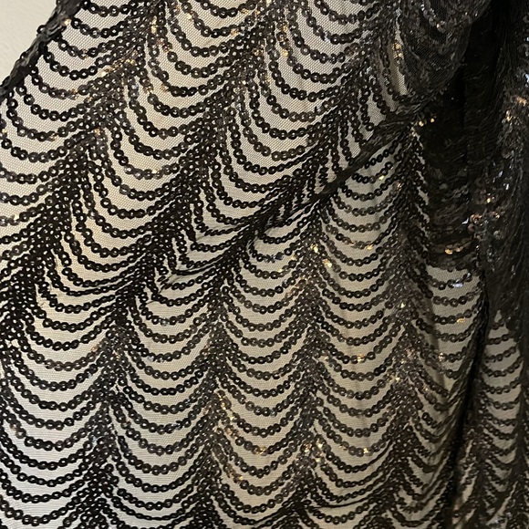 Sequined Coat, Duster. Long Black NEW with tag - Picture 5 of 8